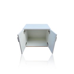 Meuble colonne blanc à roulettes – 2 tiroirs pour spa & massage